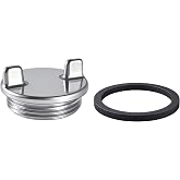 TurtBluse 316 Stainless Steel Marine Deck Fill Cap with O-Ring,Replaces Compatible with Perko 1313/1314 &amp; for Seachoice 32011,Boat Gas Cap Replacement,1-1/2" Thread for Bass Boats