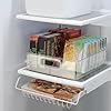 iDesign-75330-FridgeFreeze-Binz-Storage-Boxes-Kitchen-Storage-Container-with-Two-Compartments-Made-of-Plastic-Clear-Divided iDesign Divided Fridge Organiser, Stackable Storage Container with Handles, Large BPA-free Clear Drawer Organizer for…