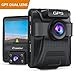 Uber Dual Lens Dash Cam Built-in GPS in Car Dashboard Camera Crosstour 1080P Front and 720P Inside with Parking Monitoring, Infrared Night Vision, Motion Detection, G-Sensor and WDR
