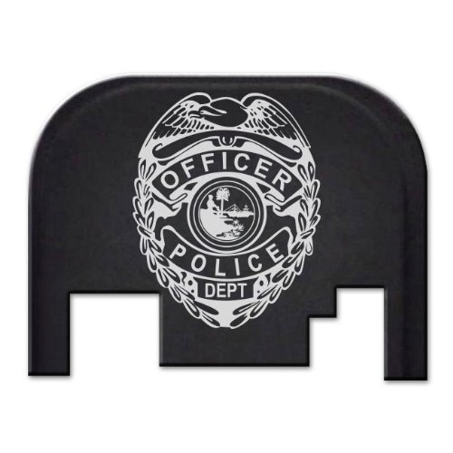 Rear Slide Cover Plate, Slide Butt Plate for Glock Gen 1 2 3 4, Fits All Models Glock 17 19 20 21 23 25 26 27 29 30 31 32 33 34 35 36 9mm 10mm .357 .40 .45, Except G42 or G43 by BASTION - POLICE OFFICER
