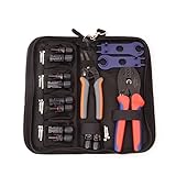 Mandydov MC4 Solar Panel Crimping Tools MC3 Crimp Tool Solar Wire Connector Cut Kit + 5pcs MC4 Male Female Solar Panel Cable Connector