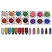 NICOLE DIARY Holographic Laser Powder Nail Glitter Manicure Chrome Pigments 14 Colors/set