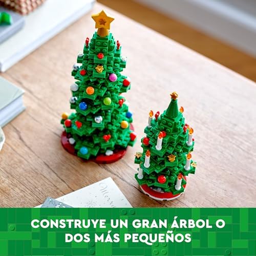 Árbol de Navidad Juguete de Construcción, Decoración Navideña para Salón o Dormitorio, Juego Imaginativo, Manualidades en Familia, Regalo para Niñas y Niños de 12 Años o Más 40573