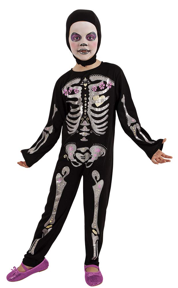 Haunted House S8538-M Costume Skeleton Glitter Inf (Rubies S8538-l) Esqueleto, Black/White, M