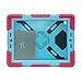 Ipad 2/3/4 Case Afranker Plastic Kid Proof Extreme Duty Dual Protective Back Cover with Kickstand and Sticker for Ipad 4/3/2 - Rainproof Sandproof Dust-proof Shockproof (Pink/Blue)