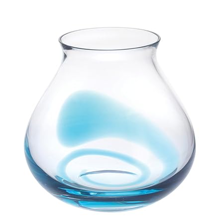 Dartington Crystal Trail Vase Wide Aqua Crystal 15 X 15 X 16 Cm