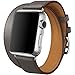 AutumnFall Double Tour Bracelet Genuine Leather Long Watch Band for Apple Watch 38mm
