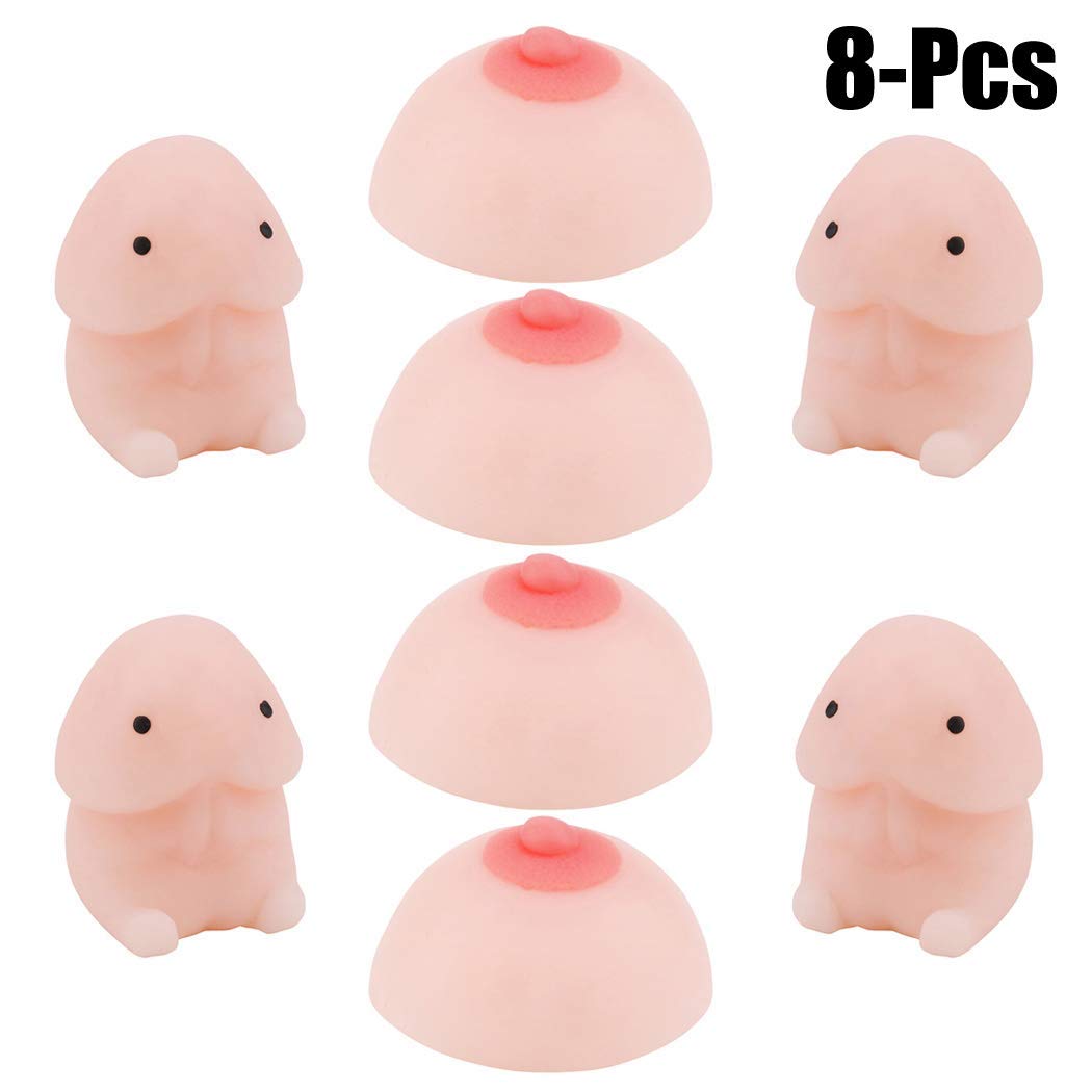 Outgeek 8PCS Mochi Squishy Toys Super Soft Mini Squishies Novelty Squeeze Kawaii Slow Rising Stress Relief Toys