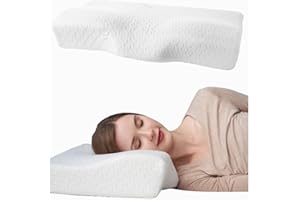 Dosaze Contoured Orthopedic Pillow, Queen Size Bed Pillow for Neck Pain Relief - Medium Firm, Bed Pillow for Back, Stomach and Side Sleepers, CertiPUR-US/Oeko-Tex