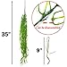Artificial Plants Vines Fern Willow Wicker Twig Fake Hanging Plant Faux Curly Seaweed Ferns Flowers Vine Outdoor UV Resistant Plastic Plants for Wall Indoor Hanging Baskets Wedding Garland Decor-2pcs