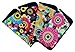 4 Pack Soft Slip In Eyeglass Case For Women, Fun Daisy Design, Color Assortment