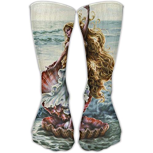 Goddess Of Beauty Roman Venus Greece Aphrodite Stand In The Pearl Shell Mens Socks Womens Socks 30cm