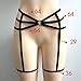 YIWULA Womens Sexy Elastic Goth Leg Garter Belt Leg Decoration Harness Pantie Lingerie (M)