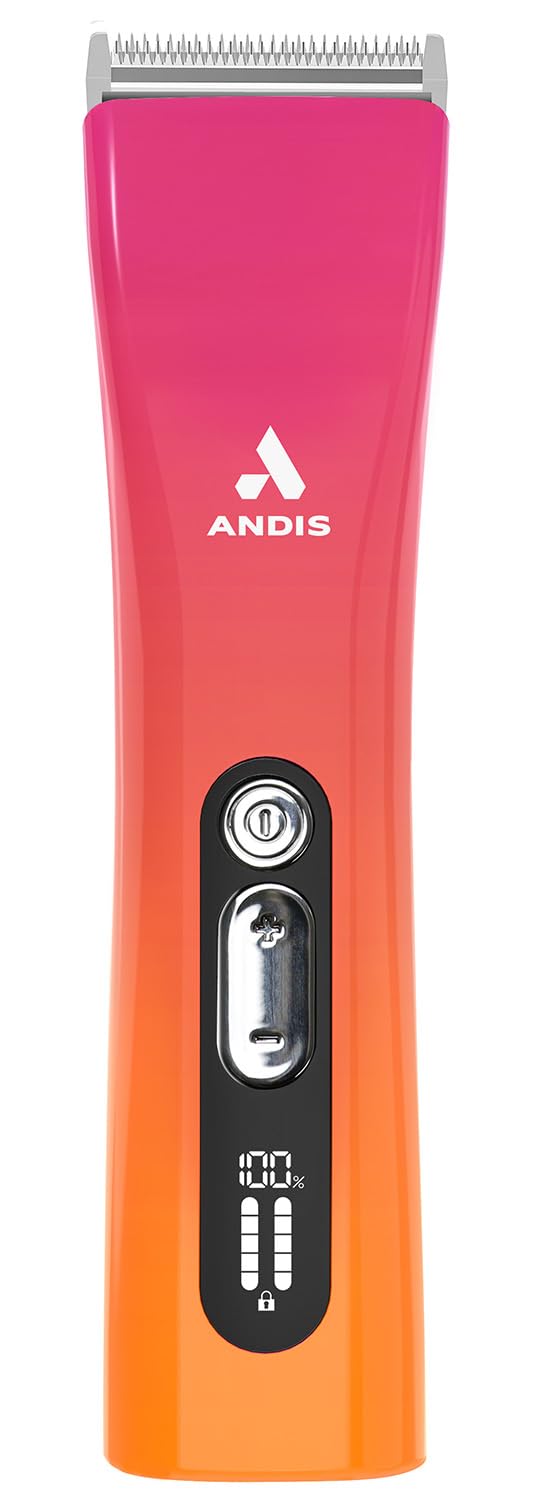 Photo 1 of Andis 562745 ProClip 5-in-1 Adjustable Blade Cord/Cordless Pet Hair Clipper, 5 Blade Settings, 5 Speeds, Feather Light, Digital Display Screen, Sunset