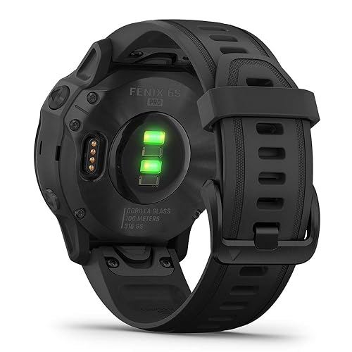 Garmin Fenix 6S Pro (Black/Black Band) Power Bundle with
