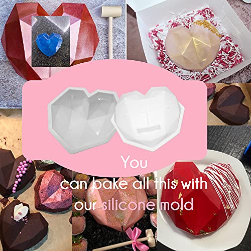 Heart Breakable Chocolate Silicone Mold Mousse Cake Baking 3D