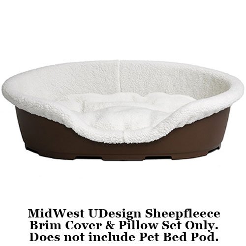 Midwest Quiet Time U-Design Small Sheepfleece Pod Cover and Pet Bed Pillow 23