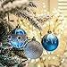 Valery Madelyn 30ct 60mm Winter Wishes Silver Blue Shatterproof Christmas Ball Ornaments Decoration for Christmas Tree