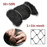 MIKSO Bird Netting Protect Plants and Fruit Trees Anti-Bird Netting 50Ft x 50Ft Nylon Woven Square Mesh Doesn