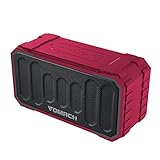 Vomach Bluetooth Speaker Wireless Speaker IP67 Waterproof Portable Speaker Dustproof Built-in Mic Stereo Sound Black