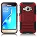 J1 2016 Case, Zenic(TM) Hybrid Full-Body Protective Case Cover with Kickstand & Belt Clip Holster Combo for Samsung Galaxy J1 J120 (4.5 inch) / Amp 2 / Express 3 / Luna 2016 (Red/Black)