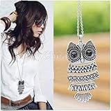 Hot Sale TOP Lady Women Vintage Silver/Copper Owl Pendant Necklaces Long Chain