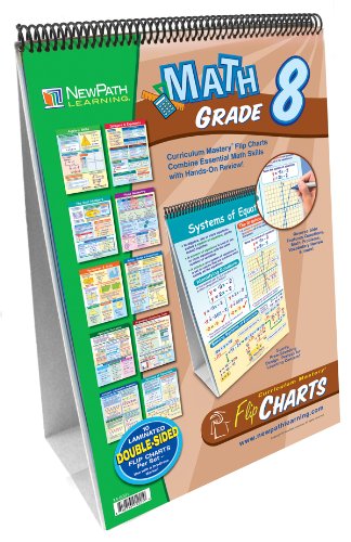 NewPath Learning Math Curriculum Mastery Flip Chart Set, Grade 8-10