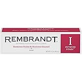 REMBRANDT Intense Stain Whitening Toothpaste With Fluoride, Removes Tough Stains, Rehardens And Strengthens Enamel, 3.5 Ounce - (Pack of 2)