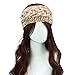 ABC® Winter Women Ear Warmer Headwrap Double Color Headband Knit Flower Hairband (Khaki)