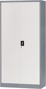 The Workplace Depot Metal Storage Locker Steel 4 Shelves 1850x900x450mm Grey view 4