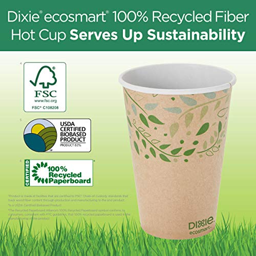 Dixie EcoSmart 12 Oz 100 Recycled Fiber Hot Cup By GP PRO
