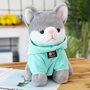 Amazon.es: Muñecas de Perro, Juguetes Peludos de muñeca, pequeñas niñas Lindas en ciernes, muñecas de niños, muñecas ornamentadas Unos 20 cm Perro de la Guardia Verde: Juguetes y juegos