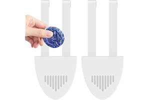 Toilet Tank Cleaning Tablet Holder, 2.9x0.9x2.9 In Toilet Tank Bleach Tablet Bracket with Hooks Hanging Toilets Bowl Cleaner 
