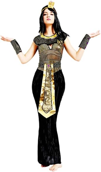 Costume Faraone Egiziano Adulti - Abito, Cintura, Collare E Copricapo | Per Halloween, Carnevale E Feste A Tema - Foto 4