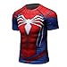 Red Plume Men's Compression Sports Fitness Shirt Spider T-Shirt for Men Sport Short Sleeve