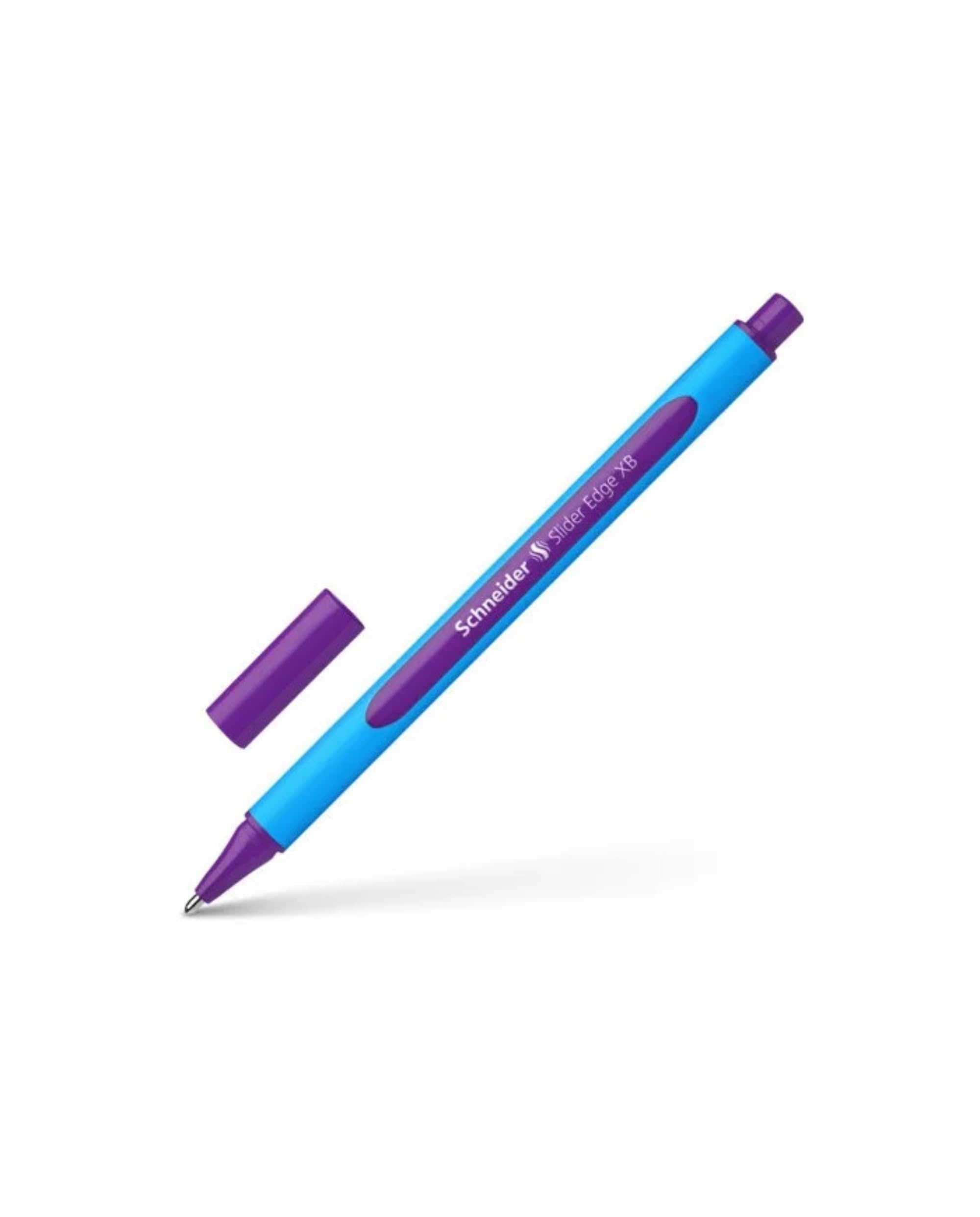 Schneider writing instruments ballpoint pen Slider Edge, cap model, XB, violet, barrel color: cyan-violet, 1 pack of 10 units