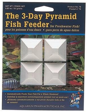 Mini Pyramid 3 Day Fish Feeder - 4 Count [Set of 3]
