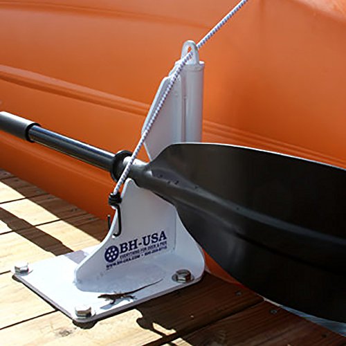 White Powder Coated Dock Mount Kayak Racks