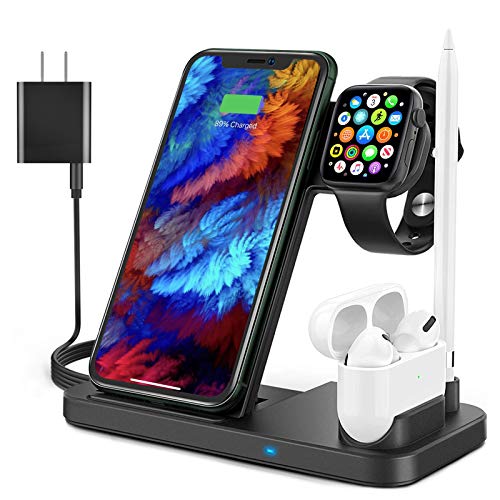 Wireless Charging Station for Apple Products, 4 in 1 Apple Watch