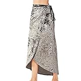 NREALY Xmas Skirt Womens Bohemian Gold Diamond
