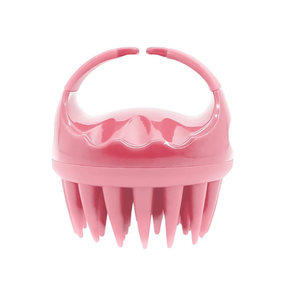 Scalp Massager, Hair Shampoo Brush with Longer Silicone Bristles for Girls Curly Hair Women Thick Hair, Exfoliate and Remove Dandruff(Pink) : Beauty