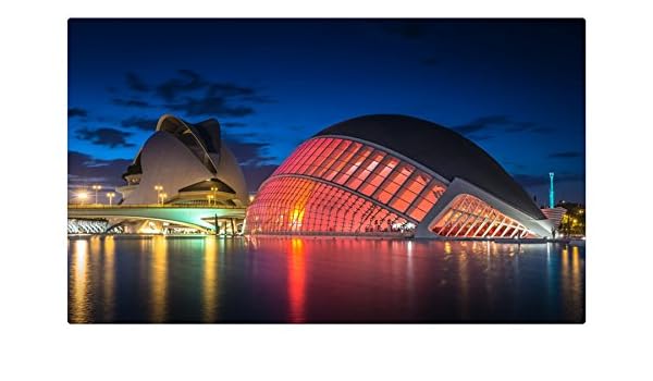 España Ríos ciudades noche Valencia Ciudad de las artes y las ...