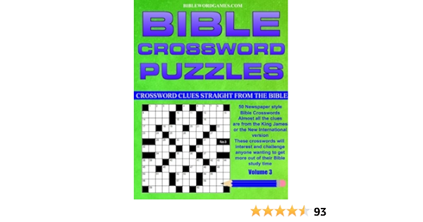 bible crossword puzzles volume 3 50 newspaper style bible crosswords with almost all the clues straight from the bible watson gary w 9781523977864 amazon com books