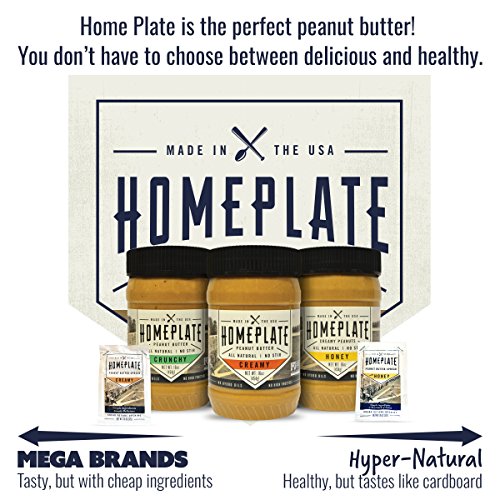 HomePlate Peanut Butter, Creamy, All Natural, No Stir, Non-GMO, 16 oz. Jar