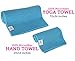 Go Go Active Yoga Accessories Set - Includes 2 Yoga Blocks, 1 Microfiber Non Slip Mat Towel 72X24, 1 Microfiber Hand Towel 24X15, 1 Yoga Strap, 1 Pair of Yoga Socks (Blue)