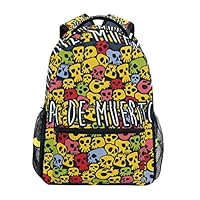 TARTINY Dia De Muertos Death Day Background Lightweight School Backpack Students College Bag Travel Hiking Camping Bags