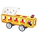 Magbuilders Magnetic Tile Fire Truck Toy - 34 Large Pieces including 2 Firemen and Flashing Siren, Strong magnets make it easy for your little fireman to build