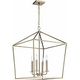 Nuvo Emma - 4 Light Large Pendant-26.5 Inches Tall and 20 Inches Wide-Burnished Brass Finish -Traditional Installation