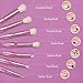 Becoyou 7pcs Makeup Brushes set Professional, Purple Makeup Brush for Liquid Eyeshadow Eyebrow Liquid Cosmetics Blending Brush Tool