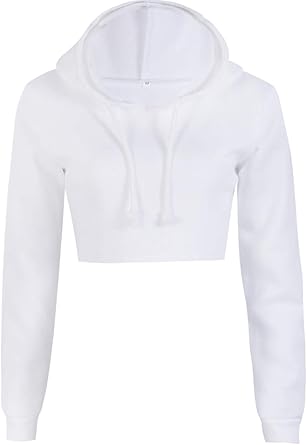 crop top white hoodie